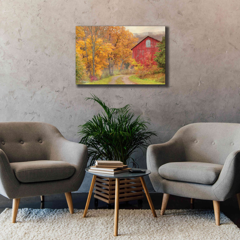 «Hidden Barn» par Lori Deiter, art mural sur toile, H 26 po x l 40 po x P 1,5 po