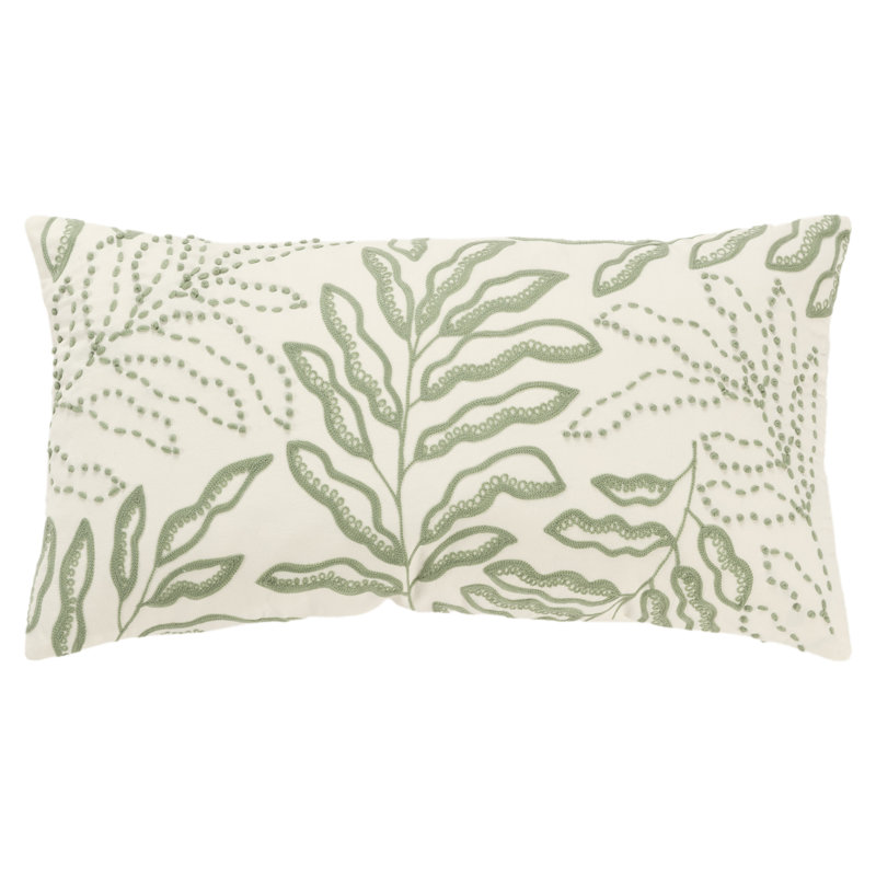 Coussin Elwin, Ivoire/vert