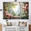 «Pink Blossoming Country Window Gaze II», art mural floral-1162769249-1162769250
