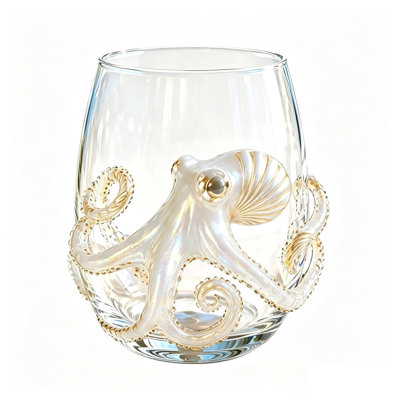 a glass Handmade Sea Animals Glass Cups Are Used By Sea Enthusiasts To Create Seaside Home Decor