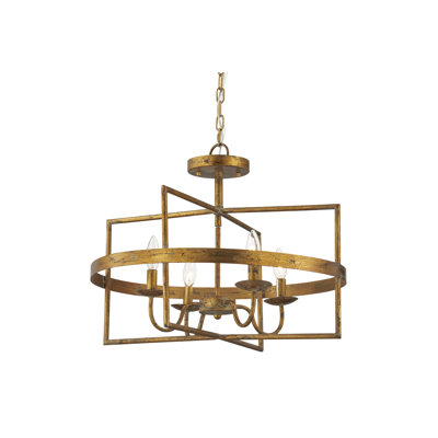 Lustre cylindrique convertible 4 lumières Cleo