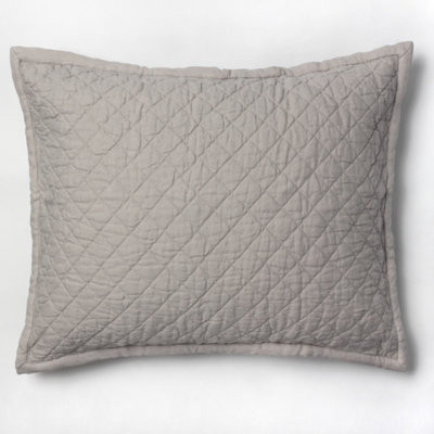 Derek Linen Sham, Steel Blue, Standard