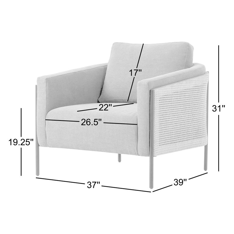 Jayda Linen Armchair, Broadway Olive Linen, Brown