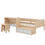 Ensemble de lit plateforme simple avec 2 tiroirs et 1 chaise et bureau Nehemiah-953991342