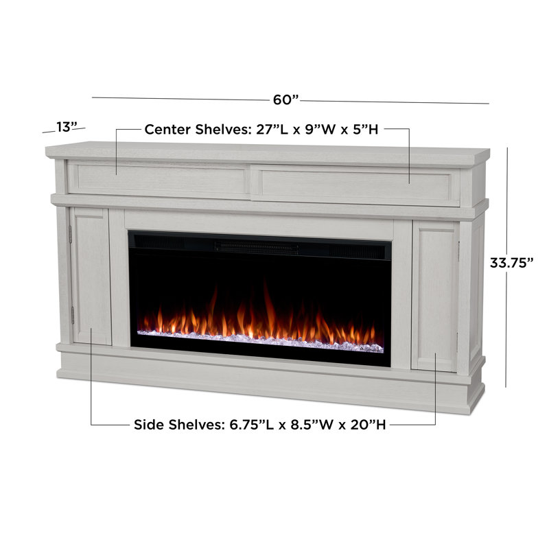 Torrey 60" Landscape Electric Fireplace by Real Flame, Smart, Bone