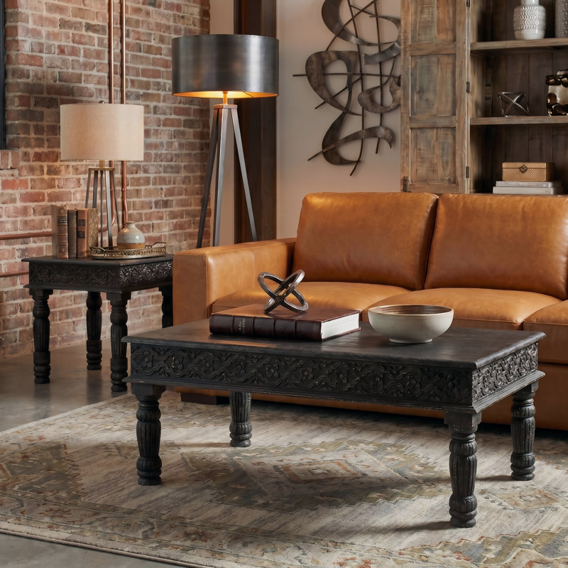 Table basse Aarohi, Noir antique