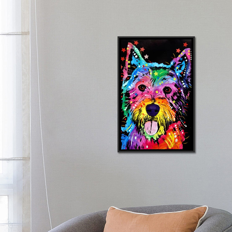 Art sur toile westiegraphic, H 26 po x l 18 po x P 1,5 po, Cadre noir