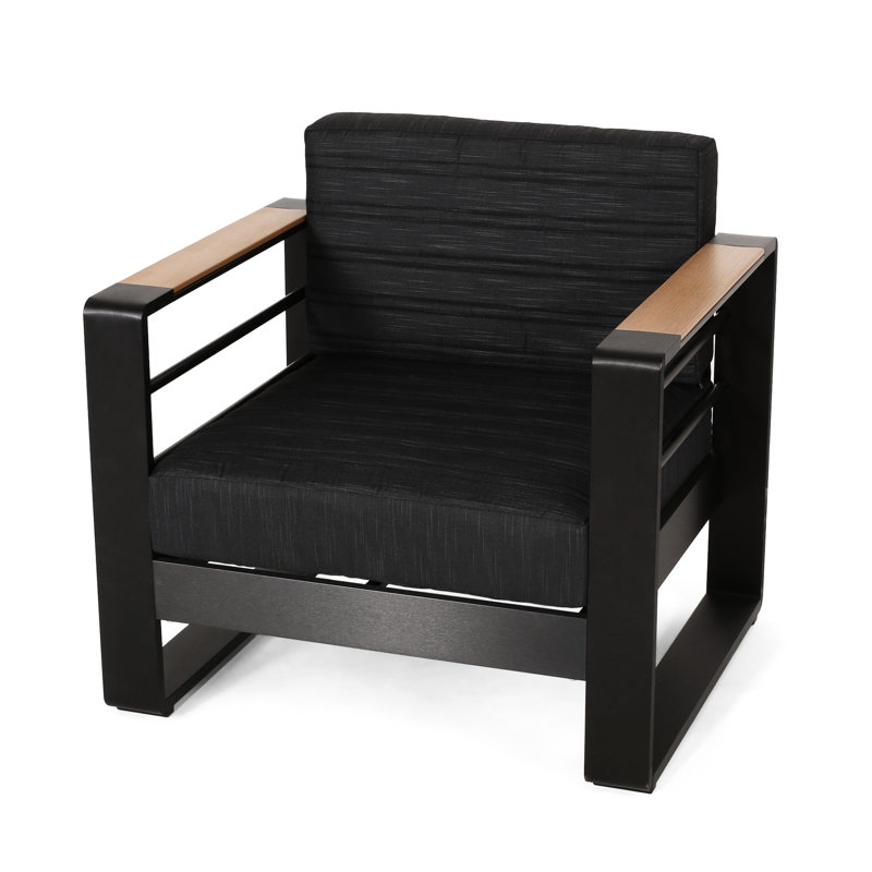Trusty Club Chair - Metal & Wood, Water- Padding, Slat Assurance Appealing Touch