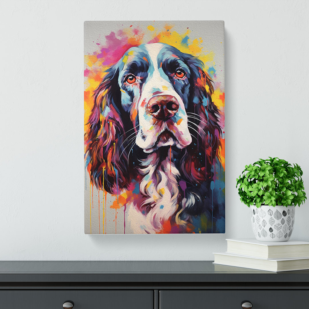 English Springer Spaniel Contemporary No.2 - Wrapped Canvas