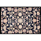 Walton Oriental Area Rug in Dark Blue/Ivory