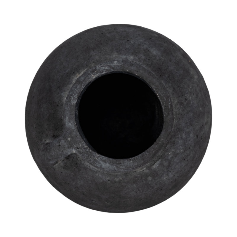 Handmade Ceramic / Porcelain Table Vase, Black, Overall Height - 7"