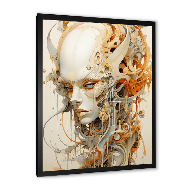 Mythical Alien Creature II, reproduction d'art sur toile, Cadre simple noir, H 20 po x l 12 po x P 1 po