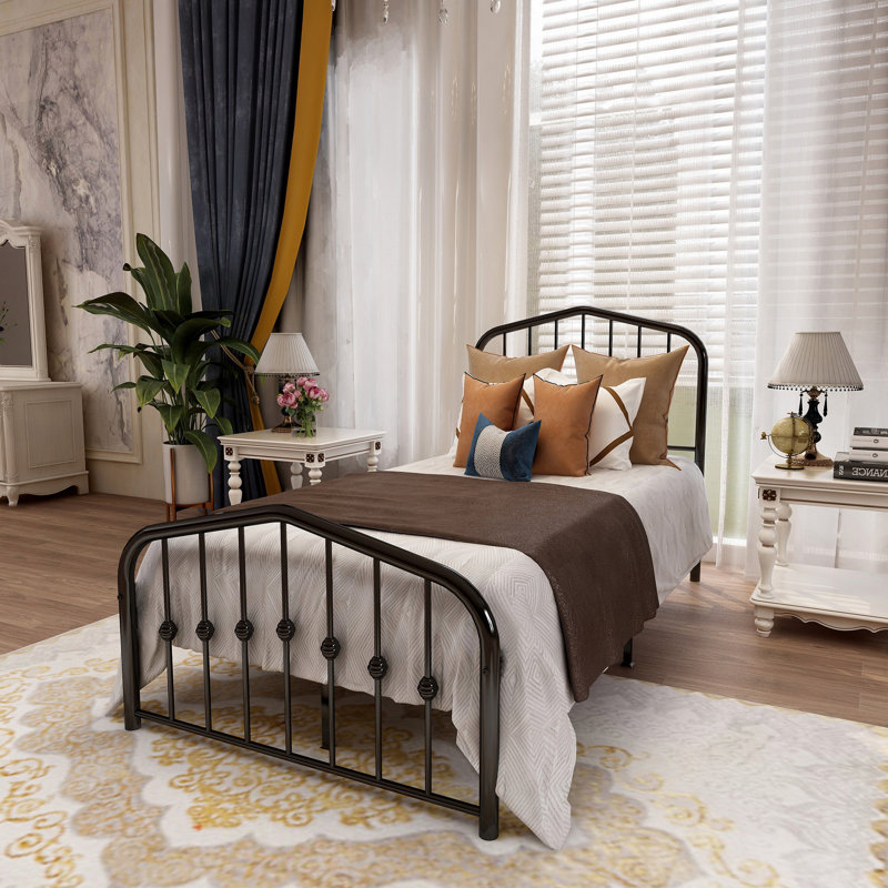 Lit plateforme Aalderk, Noir, Simple TG