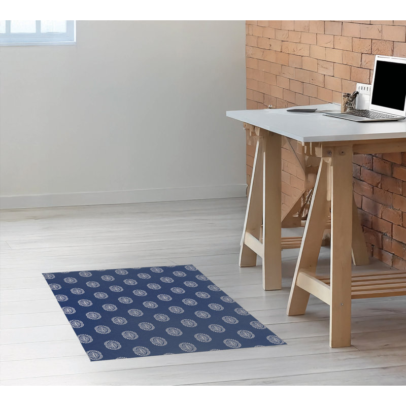 Tapis de bureau léger Maddy, L 60 po x P 84 po, Marine