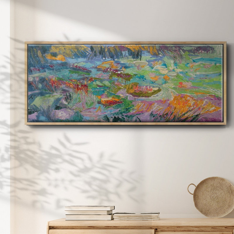 " Morning Prayer ", 12" H x 30" W x 1.5" D, Natural Floater Framed Canvas