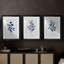Wild Indigo I - Impression personnalisée de qualité supérieure avec passe-partout - 3 pièces-2112160071-2112160069