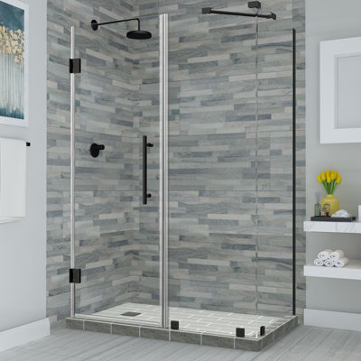 Bromley Frameless 60.25" x 72" Rectangle Hinged Shower Enclosure