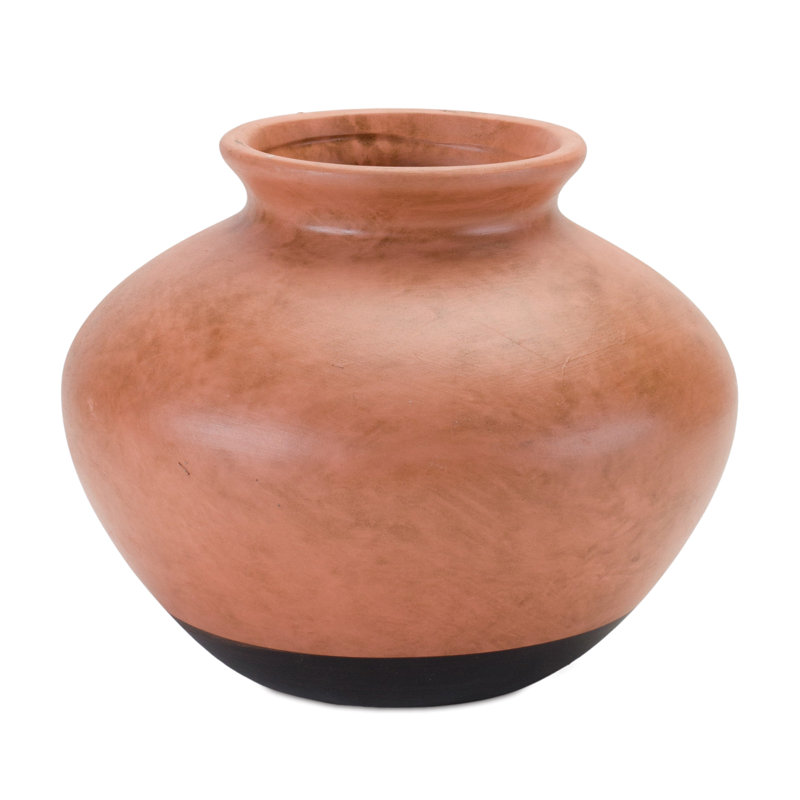 Ashli Ceramic / Porcelain Table Vase, Brown/Black