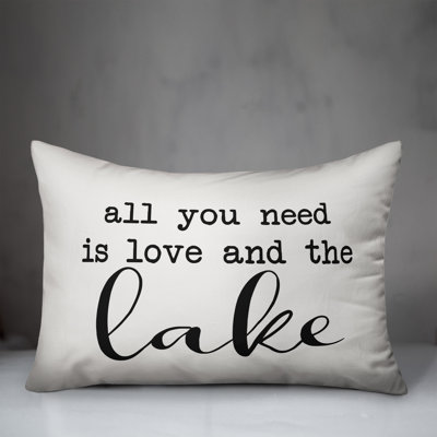 Karmina All you need is Love and the Lake Indoor/Outdoor Lumbar Pillow