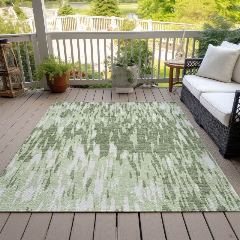 Aleighna Area Rug with Non-Slip Backing, Rectangle 9' x 12'