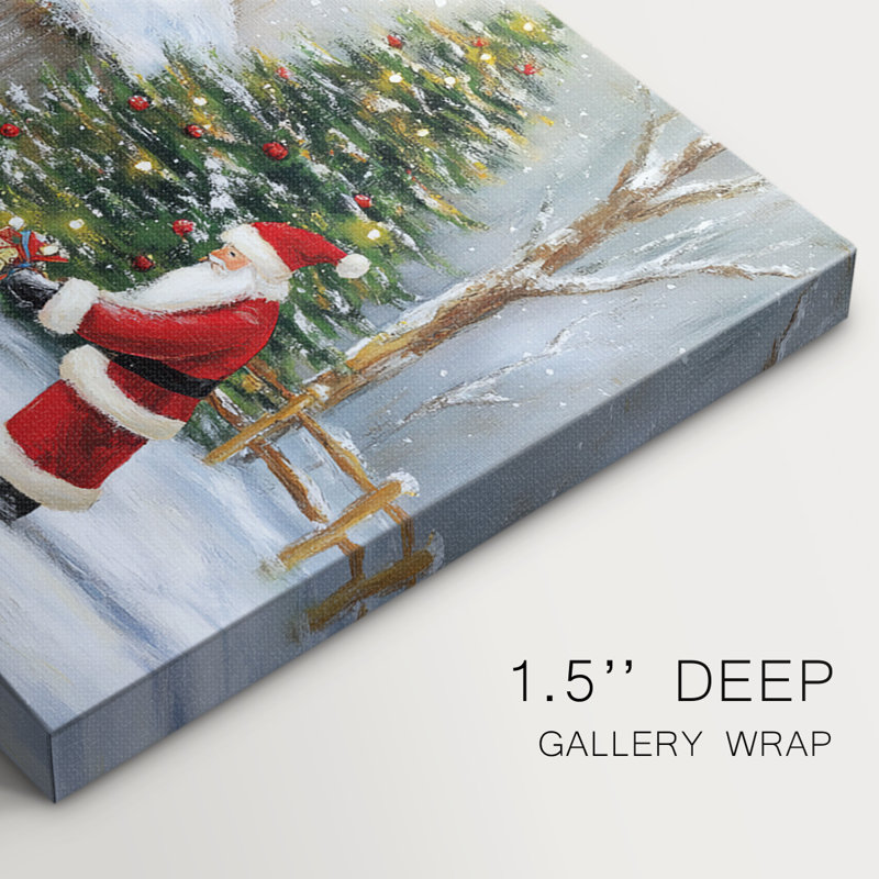 Art de Noël de Noël III - Toile tendue avec châssis - XCIV, H 8 po x l 12 po