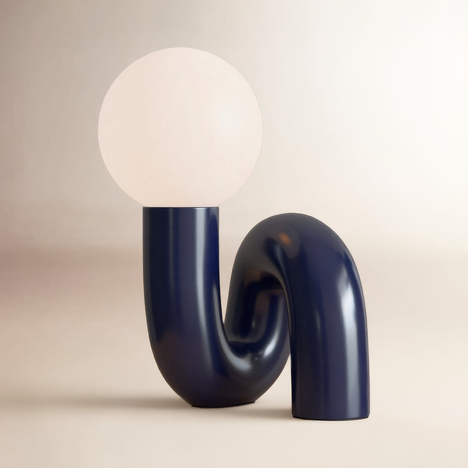 Verda Resin Table Lamp, Blue