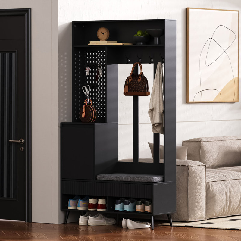 Hall Tree 100cm Wide, Black