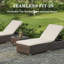 Chaise longue inclinable avec coussin Forough