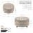 Alessandro Fabric Upholstered Storage Ottoman-116283491