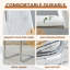 7-Piece Glass Top Dining Table Sets-2087355600
