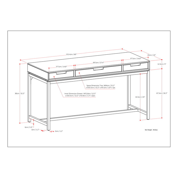 Joss & Main Lars Desk & Reviews | Wayfair