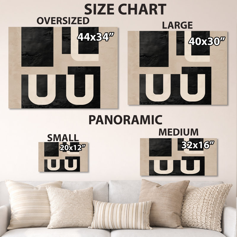 Compositions minimalistes et abstraites dans des tons naturels - décoration murale moderne en métal, L 32 po x H 24 po