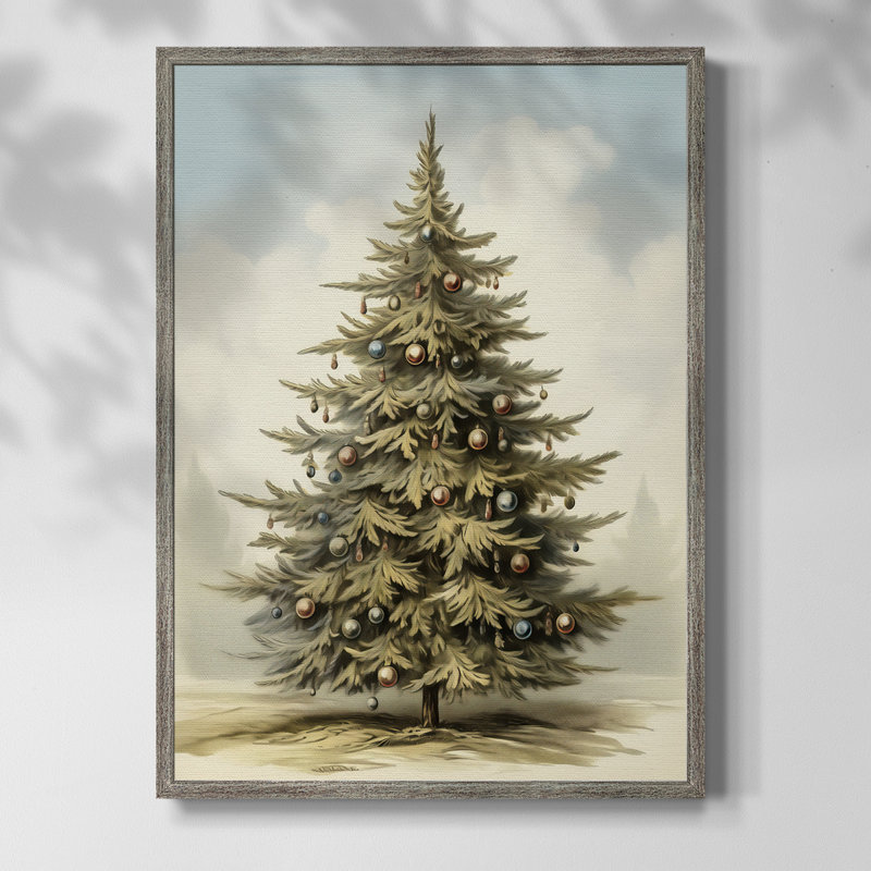 «Christmas Holiday Art CDLxxxiv», reproduction d'art encadrée - bois massif, H 11 po x l 9 po