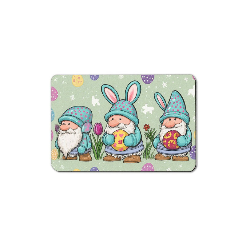Tapis de bain gnomes de Pâques avec œufs, 36 po x 24 po