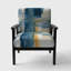 Makaiah - Indigo Panel VI - Fauteuil rembourré Glam Modern