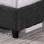 Lit plateforme tapissier très grand gris anthracite Bridgevine Home