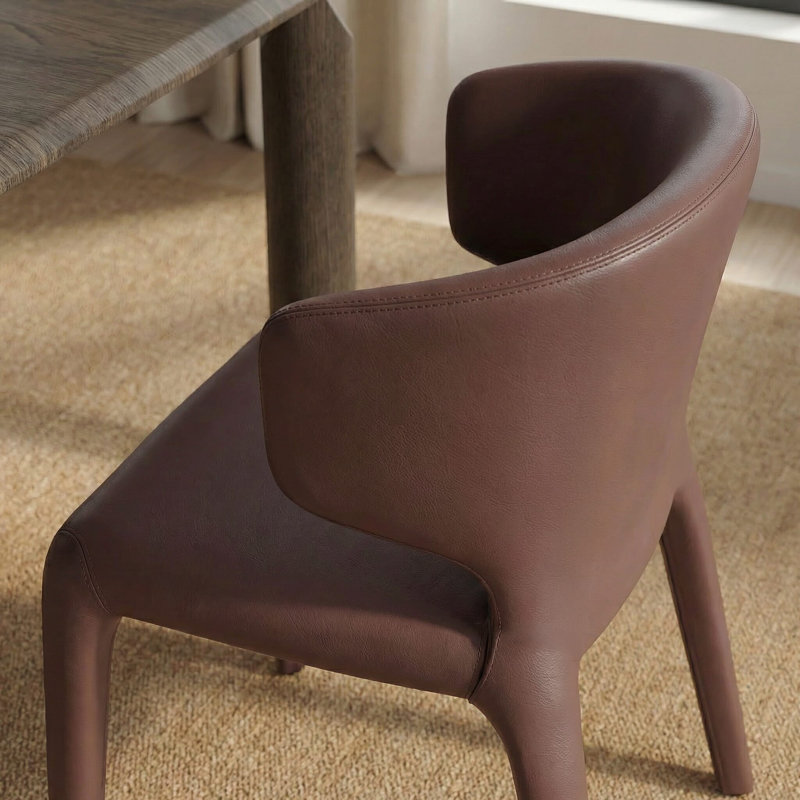 Milan Upholstered Dining Chair, Brown