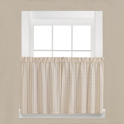 Saratoga Cotton Blend Polka Dots Cafe Curtain