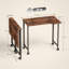 HOMCOM Small Folding Desk on Wheels for Small Space 80 cm Black Wood Effect-443907530