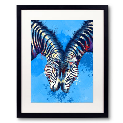 Friendship, Zebra Illustration Print by Flo Meylan