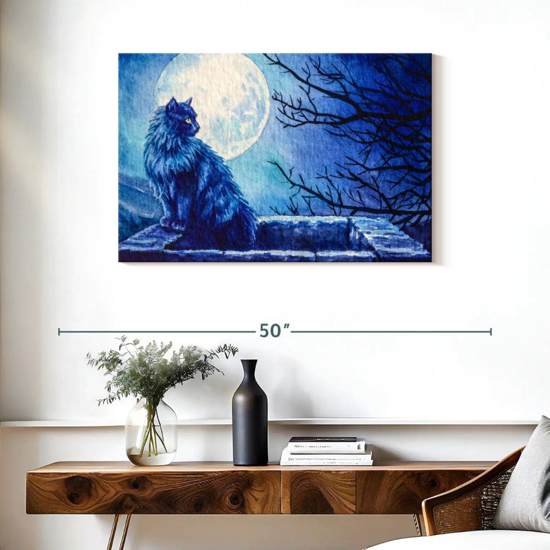 Brampt Blue Cat, 24" H x 36" W