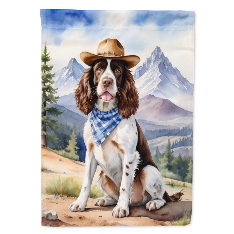 Drapeau Cowboy Welcome Garden, Épagneul Springer anglais
