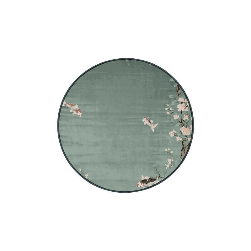 Silky Soft Plush Gray Area Rug, Round 7'