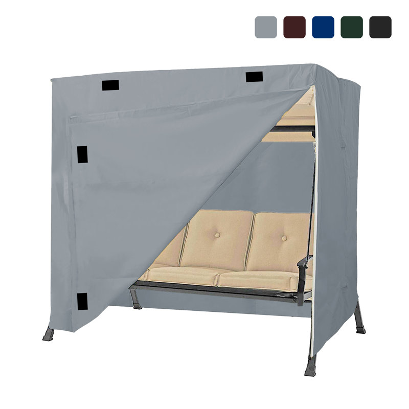 Outdoor Swing Seat Cover, Grey, 182.9cm H x 223.5cm W x 152.4cm D