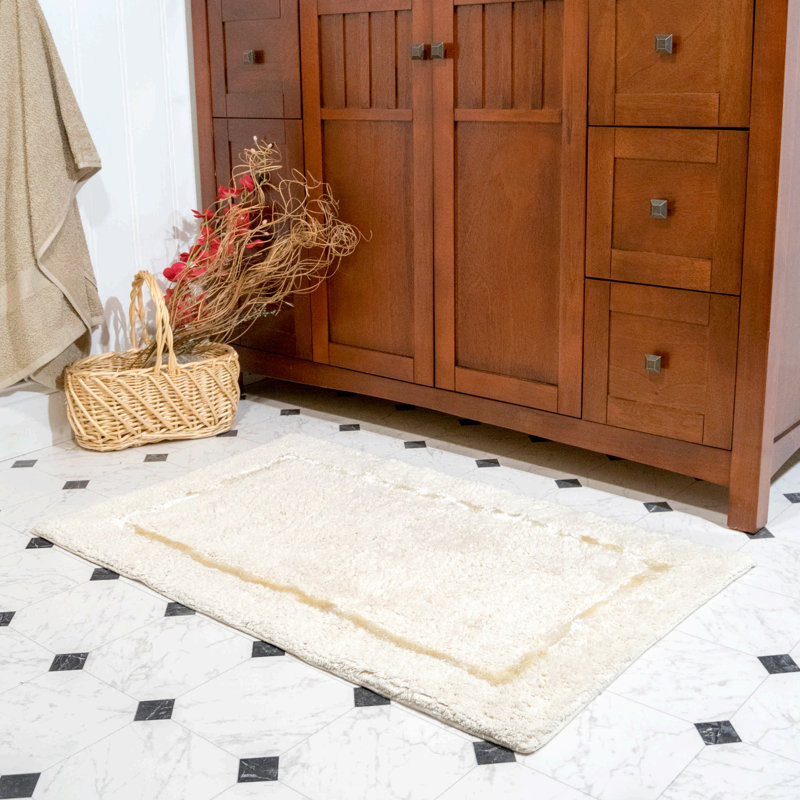 Ensemble de tapis de bain antidérapant SkeltinCleveland, Vanille