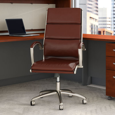 Fauteuil de direction à haut dossier en similicuir
