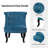 Grenier Traditional Velvet Upholstered Wingback Side Chair with Button-Tufted-1178965963