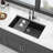 Black Granite-Like Composite Workstation Sink 33X19" Undermount - With Included Perks Quartz For Kitchen Strong Advantages-121675766