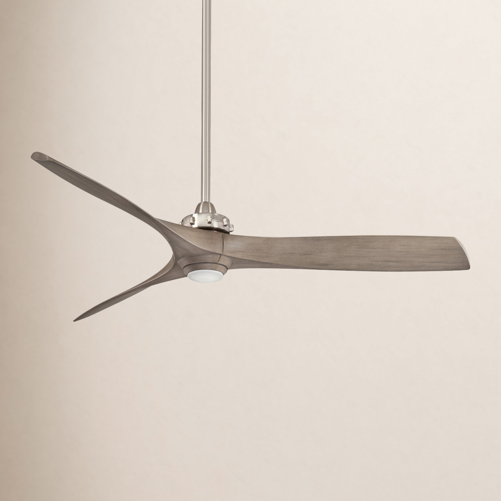 Aviation 60" Ceiling Fan with LED Light Kit, Brushed Nickel with Ash Maple Blades