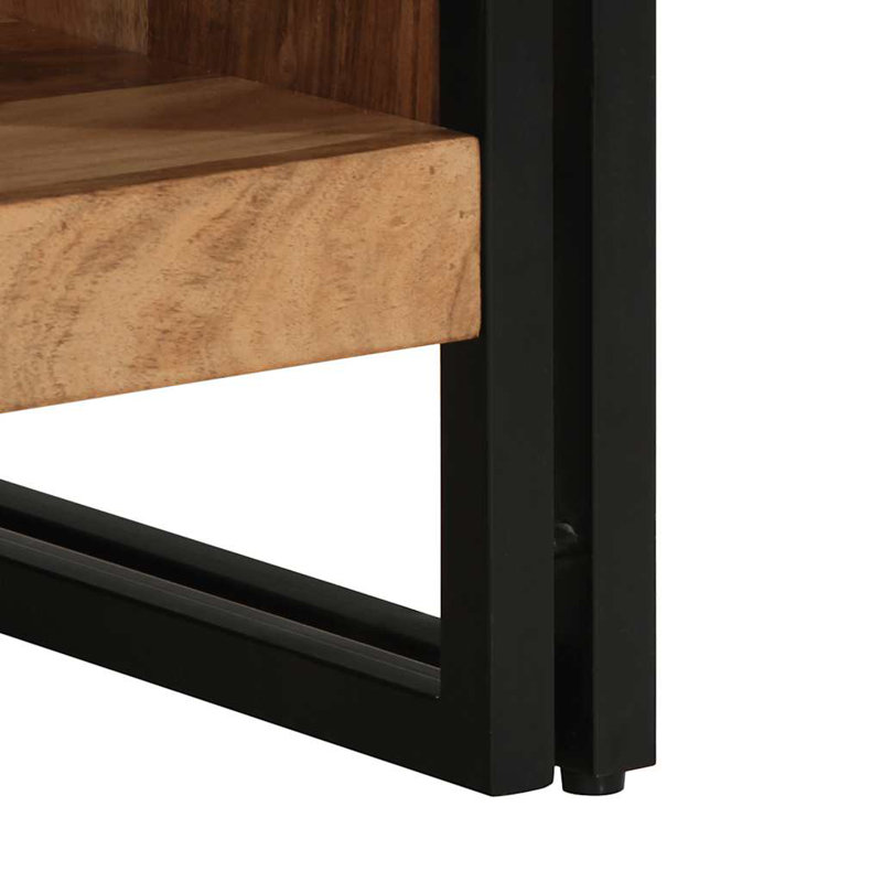 Coffee Table with Storage, Brown Oak , 38" H x 50" L x 50" W